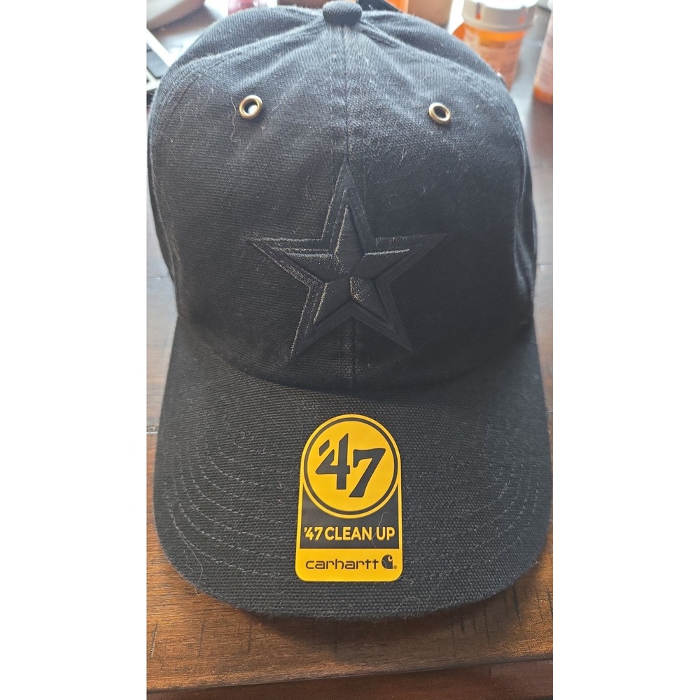 Carhartt 47 Brand Dallas Cowboys Clean Up Hat Black Duck Canvas Adjustable Cap